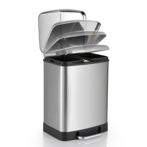 Wholesale SS Rectangular 503mm Height Silver Rubbish Bin from china suppliers