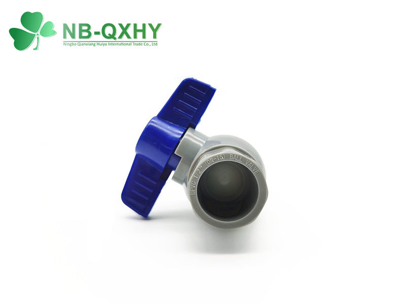Blue Handle Socket or Thread PVC Plastic Octagonal Ball Valve