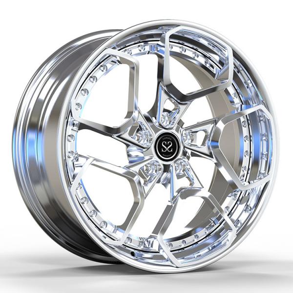 Fit To BWM M5 F90 5x112 Custom Polish 2-PC Forged Aluminum Alloy Rims Staggered