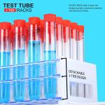 Clear Plastic Test Tubes With Caps And Holder Rack For Nurse Party Decorations