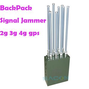 Wholesale 8 Antennas 100m 120w Mobile Phone Signal Jammer China Backpack Jammer Factory from china suppliers