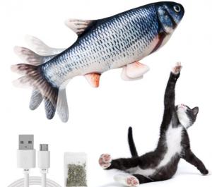 China Interactive Flopping Fish Cat Toy With Catnip Bag Flapping Fish For Cats on sale