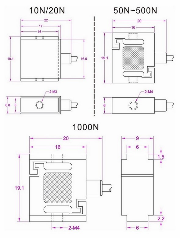 tension compression sensor 10kg