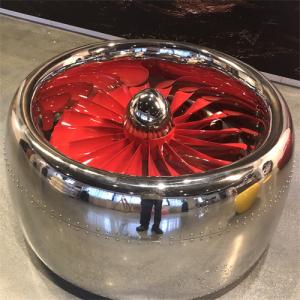 Wholesale Engine Modeling Sculpture Furniture Art Mirror Surface Round Stainless Steel Table from china suppliers