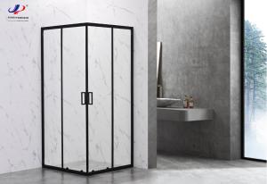 Wholesale 4/5mm Tempered Glass Square Shower Enclosure With Black Alum Frame from china suppliers