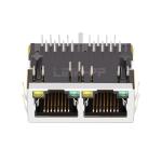 LPJ26204ABNL 10/100 Base-T 8p8c Tab Down Green/Yellow LED 1x2 Port RJ45 Jack