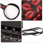 Polyester S Halter Bustier Dress Red And Black Bustier And Corset