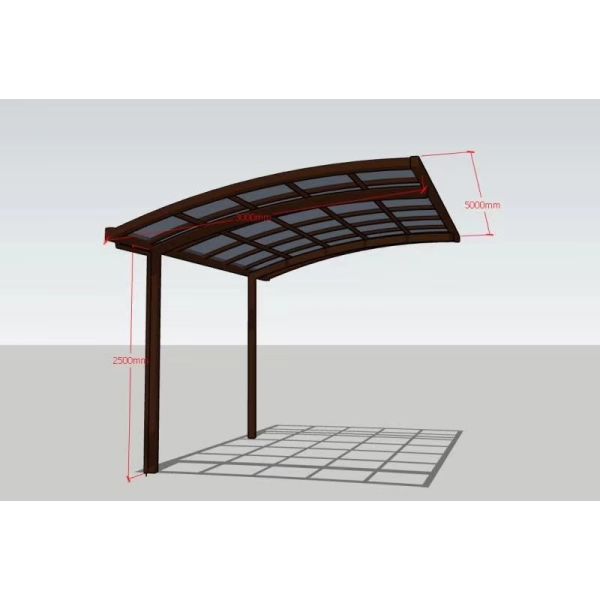 DIY Aluminum Frame and Polycarbonate Roofing Awning Engineered with Thermal Expansion Accommodation and Waterproof Sealing System for Outdoor Shelter