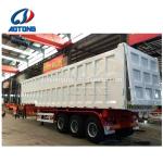 60 Ton 45cbm U Shape Square Shape Hydraulic Rear Dump Tipper Truck Semi Trailer