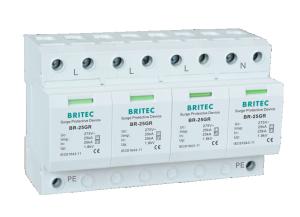 Wholesale BR-25GR 4P SPD Surge Lightning Protection Device DIN Rail 35 Mm ac spd from china suppliers