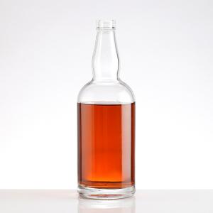 Wholesale 200ml Flat Glass Bottle for Vodka Whiskey Gin Sealing Type customize Quick Shipping from china suppliers