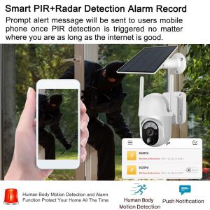 China 4MP 4G Solar CCTV Camera Simcard Intelligent Rotational 2K PTZ Solar Camera on sale