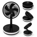 HEBRONFAN Pedestal Table Fan Desktop USB Rechargeable Fan Portable Outdoor Led
