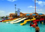 Adults Outdoor Spiral Water Slide 4 Riders Load For Water Sport Games