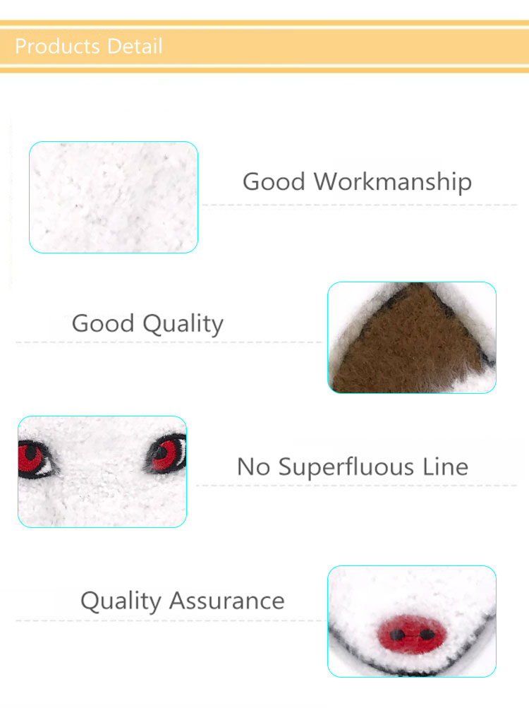 White Fox Sew Embroidery On Patches Applique Badge Clothes and Bag DIY Wholesale and Custom Various Animals Patches