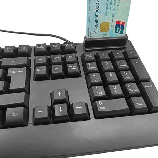 104keys Full Size Smart Card Reader Keyboard for Bank Use