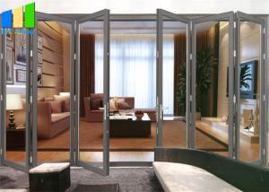Wholesale Balcony Horizontal Folding Door Decorative Aluminum Frame Glass Bifold Door from china suppliers