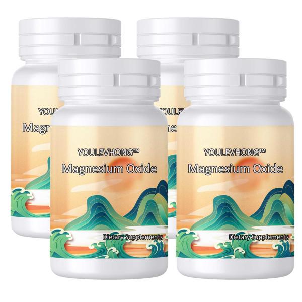 Non-GMO Magnesium Oxide 400mg Dairy-Free Stress Reliever Energy Supplement for