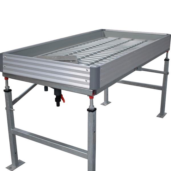 5*18ft Food Grade ABS Greenhouse Rolling Benches Garden 3x3 Flood And Drain