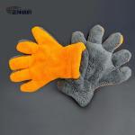 Wet Dry Car Detailing Tools 12x30cm 80g 100% Split Microfiber Grey Orange