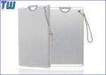 Stainless Metal Safe Protection Credit Card 8GB Flash Disk with Ball Chain