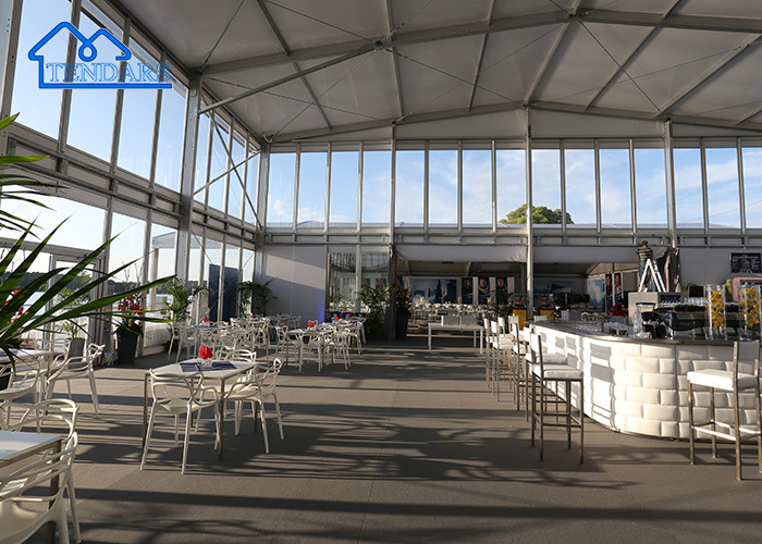Big Luxury Arcum Curve Design Aluminum Frame Transparent Marquee Tent For 300 500 1000 People