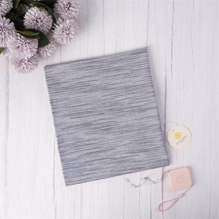 Comfortable And Soft Light Skin-Friendly Striped Knit Fabric For Casual Wear