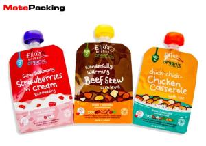 Wholesale BPA Free Liquid Spout Bag , Custom Print Stand Up Spout Baby Food Pouches from china suppliers
