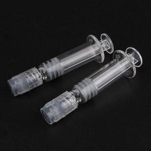 China 1ml Galss Syringe Luer Lock Luer Head Glass Injector Transparent With Measurement Mark on sale