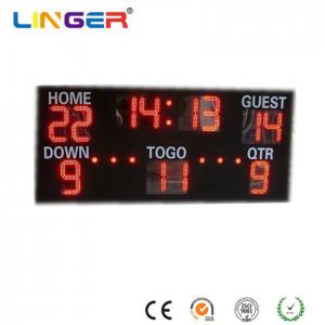 China Wireless Radio Wave Communication American Football Scoreboard 9500mcd With Shot Clock on sale