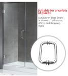 Polished Chrome Finish Glass Door Pull Handle Stainless Steel for Contemporary