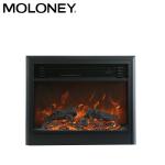 30" Portable Electric Fireplace LED Light Realistic Flame Simulated Charcoal