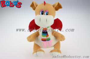 Wholesale Lovely EN71 Approved Brown Plush Stuffed Dinosaur Toy With Scarf from china suppliers