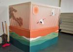 AA 001 Corrugated Display Board Flexo Corrugated Cardboard Room Dividers