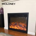 28inch TV Stand Hypotenuse Fake Fireplace With Mantel Charcoal Burning Effect