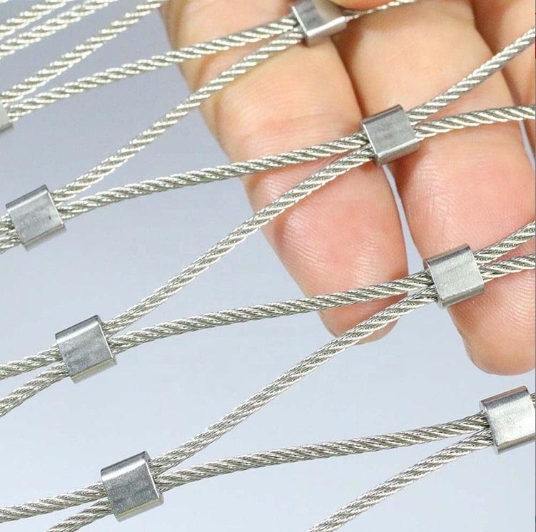 Customized Balustrade Cable Mesh Diamond Mesh Orientation for Customized In Width And Length