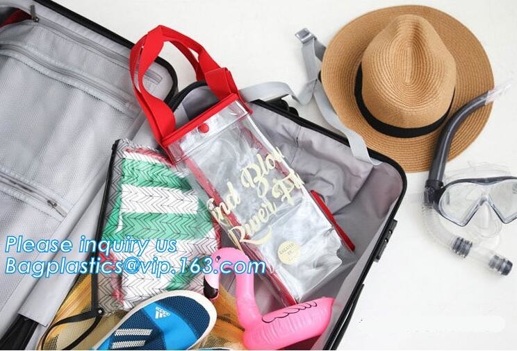 Summer Detachable Women Transparent PVC Handbag Shoulder Bag, handle shoulder strap sand vinyl tote clear pvc beach bag