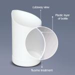 Corrosion Resistant Lab Fluorinated Bottle 100ml HDPE Pill Bottle Container