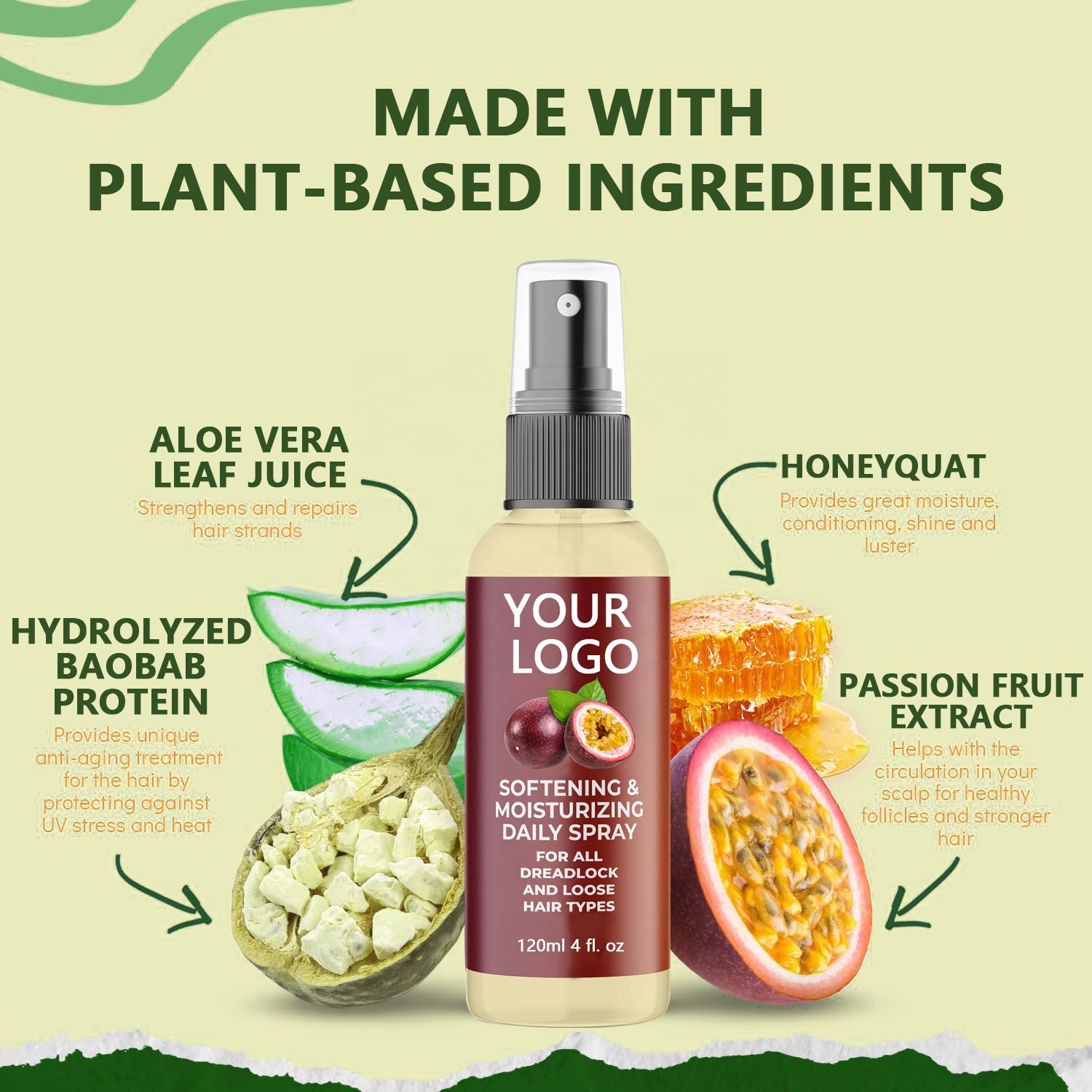 Smoothing Spray Anti-frizz Moisturizing Braid Hair Spray For Braids Locks Twists Loc And Braid Sheen 4c Hair Wig Spray