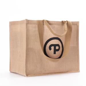 Wholesale Heavy Waterproof Reusable Inner Lamination Jute Tote Bags from china suppliers