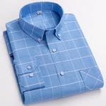 100% Oxford Cotton Summer Collection Check Shirt and Trousers for Office Dress