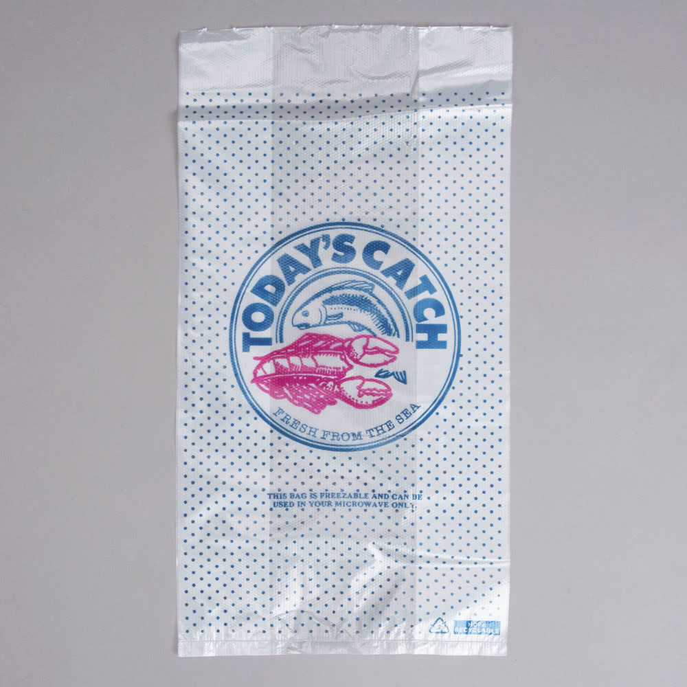 Seafood Clear Plastic Storage Bags , Clear Plastic Food Bags 7" X 4" X 14"