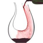 Mouthblown Lead Free Wine Decanter , Round Cone Modern Wine Decanter Easy To