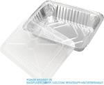 33.8oz Aluminium Foil Baking Pan With Clear Lids, 1000ml Aluminum Foil Trays