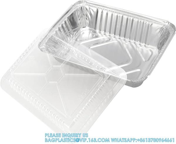 33.8oz Aluminium Foil Baking Pan With Clear Lids, 1000ml Aluminum Foil Trays