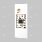 TJiS-B5 Milky-White Acrylic Light Box Skincare Display Cabinet with Transparent