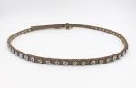 1.0CM Fashion Crystal Thin Rhinestone Belt , Leather Jewelled Waist Belt
