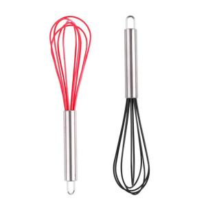 Wholesale Manual Whisk 10 Inch 5 Line Thick Stainless Steel Handle Silicone Whisk Wholesale Baking Tools from china suppliers