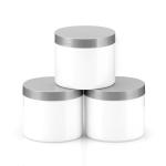Wholesale 120g White Single Layer PP Plastic Gray Lid Cosmetic Packaging