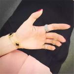 Diamond Ring Enchanted Lotus 18K White Gold Ring with Natural Diamonds